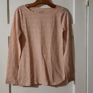 Cream Stripe JCrew long sleeve Artist T